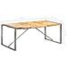 Tavolo Da Pranzo 200x100x75cm In Legno Massello Di Mango Grezzo - Foto miniatura 7