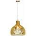 V-tac Vt-4453 Lampadario Portalampada 1mt E27 In Vero Legno ?450mm Con Cavo In Gomma - Sku 40551 - Foto miniatura 1