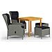 Set Mobili da Pranzo per Giardino 5 pz Grigio Chiaro - Foto miniatura 1