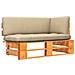 Divano Angolare in Pallet in Legno di Pino Impregnato Miele - Foto miniatura 1