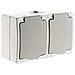 Doppia Presa 2p+t 16a Grigio Chiaro Ip54 - Akya - Foto miniatura 1