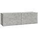Mobili Tv Da Parete 2 Pz Grigio Cemento 100x30x30 Cm In Legno - Foto miniatura 5
