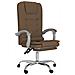 Sedia da Ufficio Massaggio Reclinabile Marrone in Tessuto - Foto miniatura 1