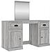 Toeletta Con Specchio Grigio Sonoma 130x50x132,5 Cm - Foto miniatura 2