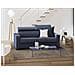 Divano Letto Agostina, Divano A 2 Posti, 100% Made In Italy, Sofà Soggiorno Con Apertura Girevole, Con Poggiatesta Regolabili E Braccioli Slim, Cm 160x95h85, Blu - Foto miniatura 1