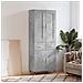 Credenza Grigio Cemento 69,5x34x180 Cm In Legno Multistrato - Foto miniatura 1