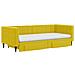Divano Letto Estraibile Con Cassetti Giallo 90x200cm In Velluto - Foto miniatura 3