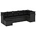 Set Divani Da Giardino Con Cuscini 7pz Nero Polyrattan - Foto miniatura 2