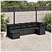 Set Divani Da Giardino Con Cuscini 7pz Nero Polyrattan - Foto miniatura 1