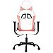 Sedia da Gaming Massaggiante Bianco e Rosa in Similpelle - Foto miniatura 7