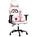 Sedia da Gaming Massaggiante Bianco e Rosa in Similpelle - Foto miniatura 8