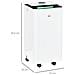 Deumidificatore Portatile da 10L con 5 Modalità, 2 Velocità, Timer 24h e Ruote, 25x25x50.5cm, Bianco - Foto miniatura 6