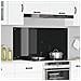 Retroback da Cucina Nero Vetro 120 x 60 cm Durevole - Foto miniatura 2