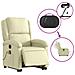 Lusso Casadino -  Poltrona Alzapersona Massaggi Reclinabile Elettrica Crema Pelle - Foto miniatura 5
