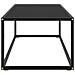Tavolino Da Salotto Nero Con Vetro Nero 100x50x35 Cm - Foto miniatura 3