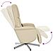 Poltrona Reclinabile Massaggiante Con Poggiapiedi Crema Tessuto - Foto miniatura 6