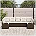 Set Divano Giardino 7 Pezzi con Cuscini Marrone in Rattan Sintetico,  Divano Giardino a 2 Posti con Ripostiglio e Cuscini Marrone in Rattan Sintetico - Foto miniatura 3