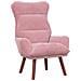Poltrona Relaxante in Velluto Rosa - Foto miniatura 1