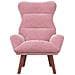 Poltrona Relaxante in Velluto Rosa - Foto miniatura 4