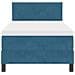 Letto con rete a doghe e materasso Blu Scuro 100x200 cm in Velluto - Foto miniatura 8