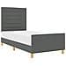 Struttura Letto in Tessuto Grigio Scuro 90x200 cm - Foto miniatura 1