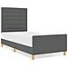 Struttura Letto in Tessuto Grigio Scuro 90x200 cm - Foto miniatura 4