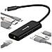 Adattatore Usb Multiport Usb-c + Hdmi 4k + Usb + Lettore Di Schede, Nero - Foto miniatura 1
