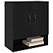 Armadietto a muro Rovere nero 60 x 31 x 70 cm Legno multistrato - Foto miniatura 3