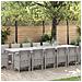 Set da Pranzo per Giardino 15 pcs Grigio chiaro Rattan Polt - Foto miniatura 2