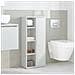 Mobile da Bagno con Portarotolo Bianco 39x22x90 cm - Foto miniatura 3