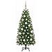Albero di Natale artificiale con 150 LED Verde 120 cm PE e PVC - Foto miniatura 3