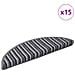 Tappetini per scale autoadesivi 15 pcs Grigio 56 x 17 x 3 cm - Foto miniatura 3