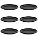 Vassoio Rotondo per Fiori 6 pcs Nero Ø 19 x 2 cm Plastica - Foto miniatura 1