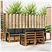 Set divani 7 pcs Naturale e Antracite Legno di Acacia Massello - Foto miniatura 2