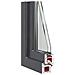 Finestra per Soffitta RISOR 110 x 50 cm PVC e Vetro Antracite - Foto miniatura 9
