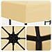 Gazebo 3 x 3 m Crema Poliestere e Acciaio 190 gsm - Foto miniatura 5