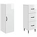 Set di armadi 2 pcs Bianco Lucido 33 x 34,5 x 90 cm - Foto miniatura 3