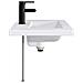 Lavabo da bagno Nero Opaco 81 x 40 x 17,5 cm Metallo - Foto miniatura 4