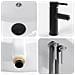 Lavabo da bagno Nero Opaco 81 x 40 x 17,5 cm Metallo - Foto miniatura 7