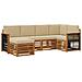 Set divano sezionale con cuscino 5 pcs Naturale - Foto miniatura 1
