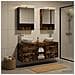 Set di Armadi da Bagno 5 pcs Rovere Fumo 50 x 14,5 x 70 cm - Foto miniatura 2