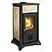 Stufa a Legna Gemma con Rivestimento in Maiolica Potenza Termica Nominale 6 kW 172 m3 Riscaldabili - Foto miniatura 4