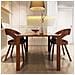 Set Di 2 Sedie Da Pranzo Curvate In Cuoio, Struttura Legno Marrone - Foto miniatura 1