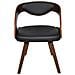 Set Di 2 Sedie Da Pranzo Curvate In Cuoio, Struttura Legno Marrone - Foto miniatura 2