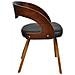 Set Di 2 Sedie Da Pranzo Curvate In Cuoio, Struttura Legno Marrone - Foto miniatura 3