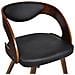 Set Di 2 Sedie Da Pranzo Curvate In Cuoio, Struttura Legno Marrone - Foto miniatura 4