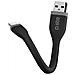 Cavo lungo con connettore USB / micro USB 12 cm colore Nero - Foto miniatura 1