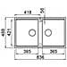 Lavello Best 450 Keratek Plus Sottotop 83x48 2 vasche Colore Dark Grey 99 - Foto miniatura 2