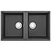 Lavello Best 450 Keratek Plus Sottotop 83x48 2 vasche Colore Dark Grey 99 - Foto miniatura 1