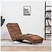 Poltrona Massaggiante Marrone In Similpelle Scamosciata - Foto miniatura 1